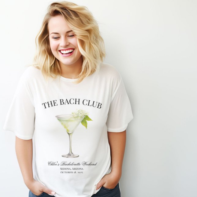 Der individuelle Junggeselinnen-Abschied von Bach  T-Shirt (The Bach Club Custom Bachelorette Party Matching Tshirt)
