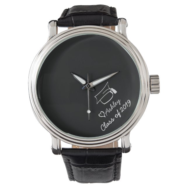 Der Individuelle Name des Abschlusses Personalisie Armbanduhr (Vorderseite)