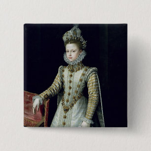 Der Infanta Isabellfarbe Clara Eugenie 1579 Button