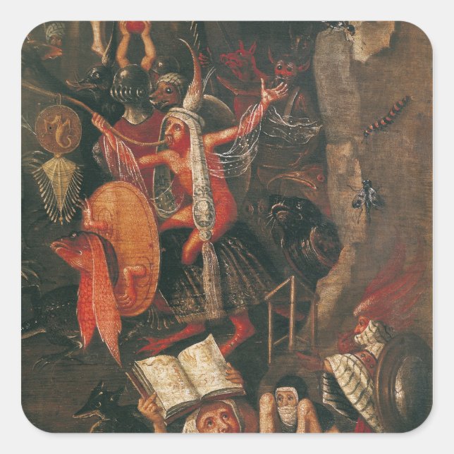 Der Inferno Quadratischer Aufkleber (Vorderseite)