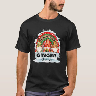 Der Ingwer Gnome Matching Weihnachts-Regenbogen Le T-Shirt