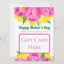 Der Inhaber der rosa und gelben Muttertagskarte