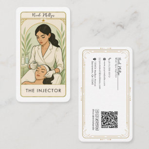 Der Injector Med Spa Haut Tarot Social Media QR Visitenkarte