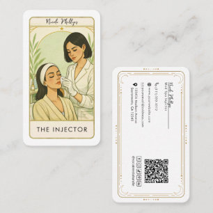 Der Injector Med Spa Haut Tarot Social Media QR Visitenkarte
