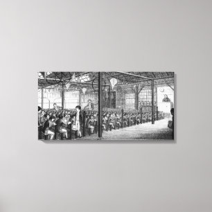 Der Innenraum der königlichen freien Schule Leinwanddruck