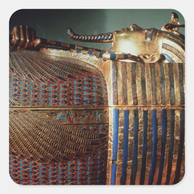 Der innerste Sarg von Tutankhamun Quadratischer Aufkleber (Vorderseite)
