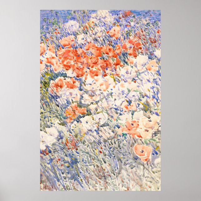Der Inselgarten von Childe Hassam. Poster (Vorne)