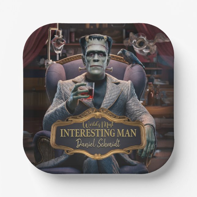 Der interessanteste Mann der Welt, Personalisiert Pappteller (Vorderseite)