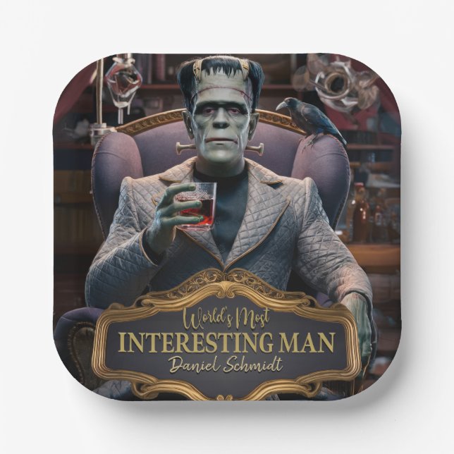 Der interessanteste Mann der Welt, Personalisiert Pappteller (Vorderseite)