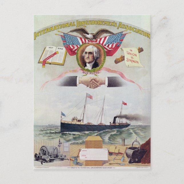 Der Internationale Longshoremen-Verband Postkarte (Vorderseite)