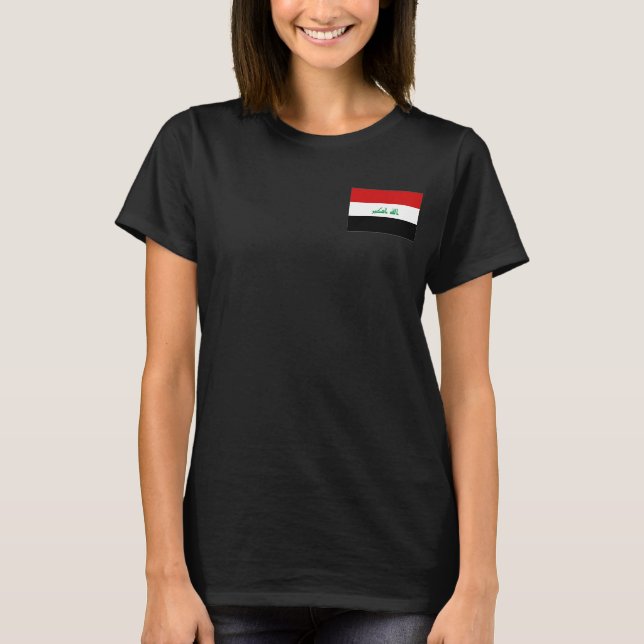 Der Irak-Flagge + Karten-T - Shirt (Vorderseite)