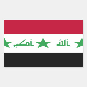 Der Irak-Flagge Rechteckiger Aufkleber