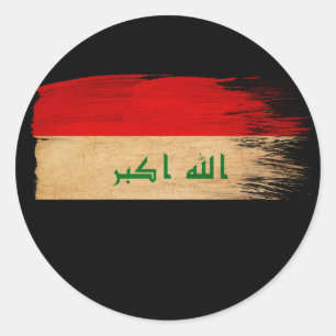 Der Irak-Flagge Runder Aufkleber