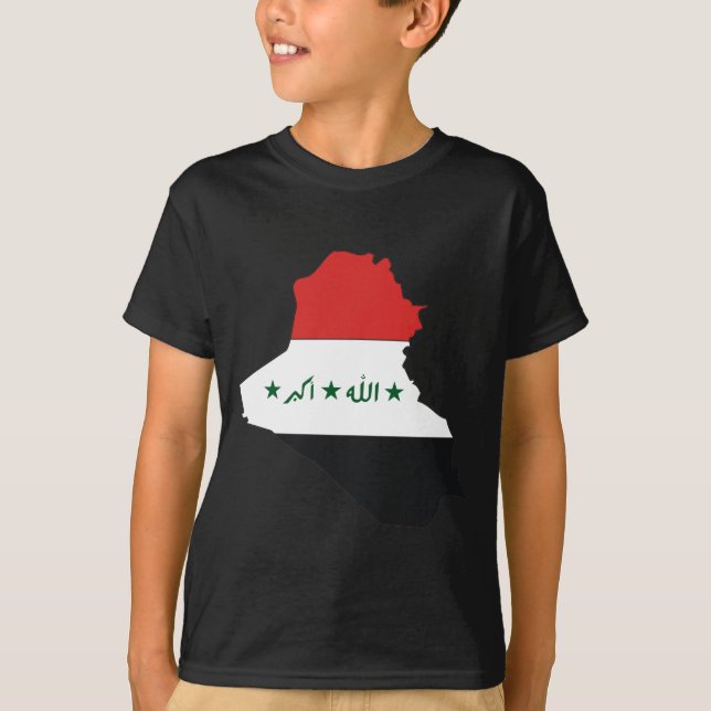 Der Irak-Flaggenkarte T-Shirt (Vorderseite)
