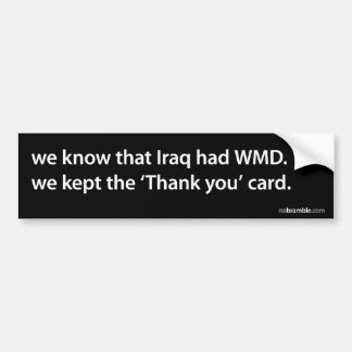 Der Irak hatte WMD Autoaufkleber