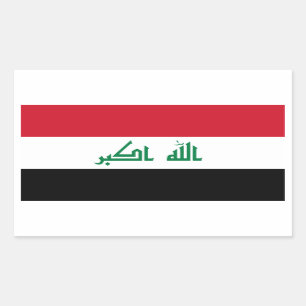 Der Irak/irakische Flagge. Der Irak Rechteckiger Aufkleber