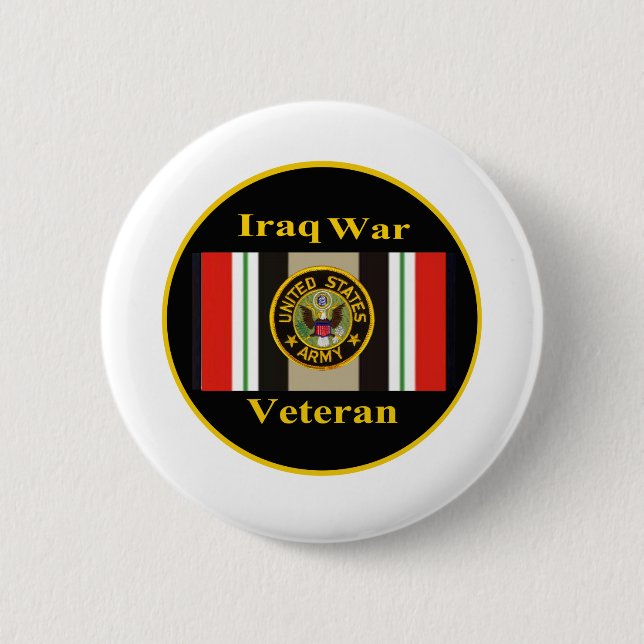 Der Irak-Kriegs-Veteranen-"Armee-" Button (Vorderseite)
