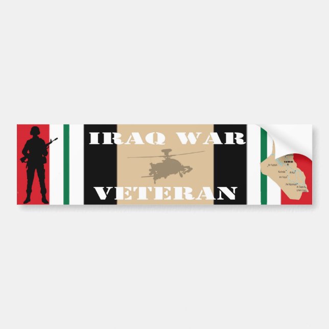 Der Irak-Kriegs-Veteranen-Autoaufkleber Autoaufkleber (Vorne)