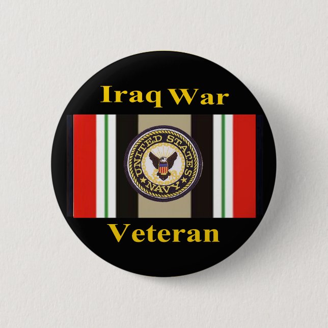 Der Irak-Kriegs-Veteranen-"Marine-" Button (Vorderseite)