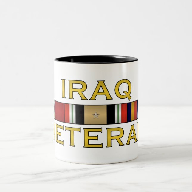 Der Irak-Tierarzt-Tasse Zweifarbige Tasse (Mittel)