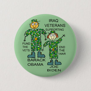DER IRAK-TIERÄRZTE FÜR OBAMA BUTTON