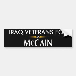 Der Irak-Veterane für McCain Autoaufkleber