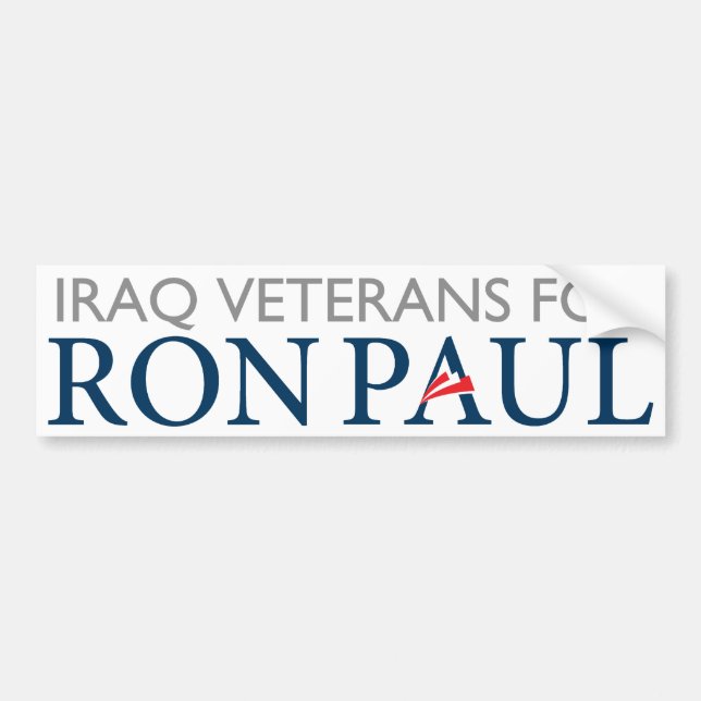 Der Irak-Veterane für Ron Paul Autoaufkleber (Vorne)