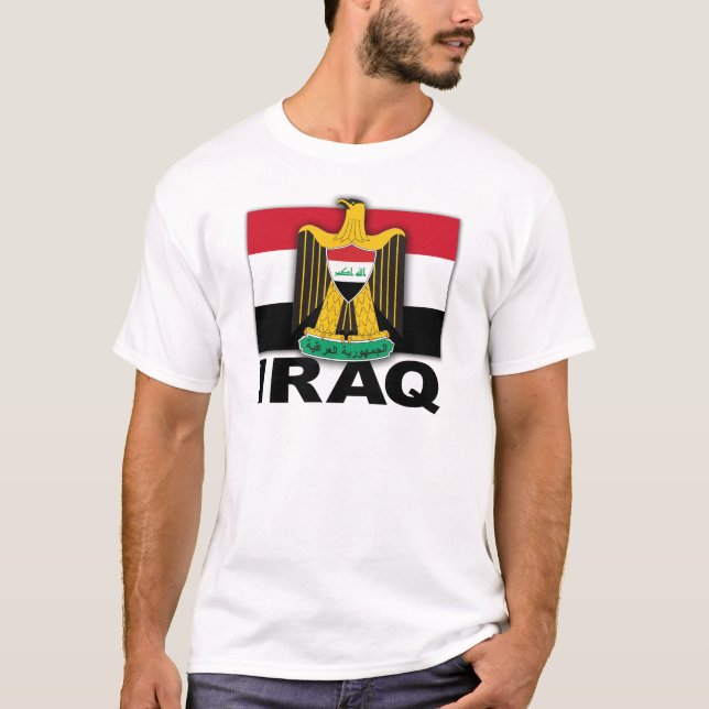 Der Irak-Wappen Flagge T-Shirt (Vorderseite)