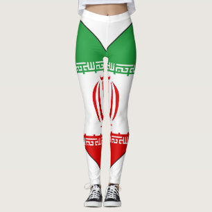 Der Iran-Flaggen-Herz Leggings