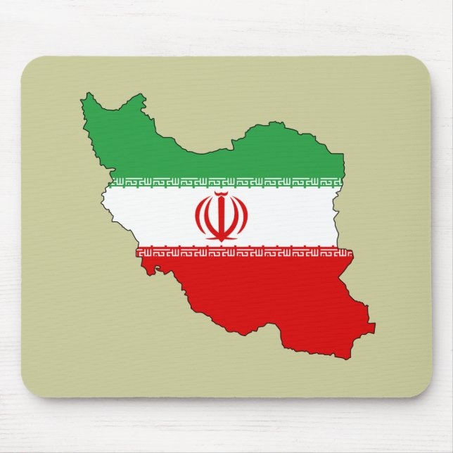 Der Iran-Flaggenkarte Mousepad (Vorne)
