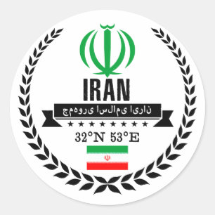 Der Iran Runder Aufkleber