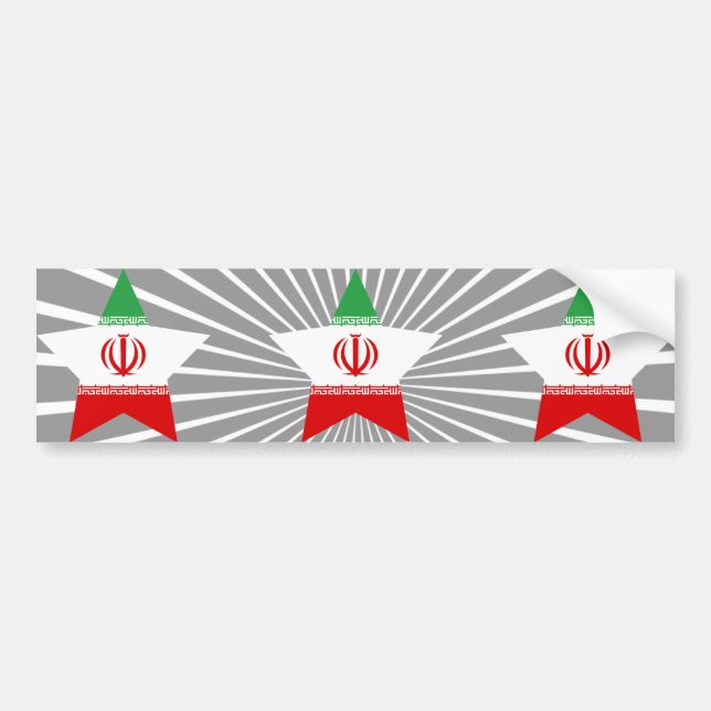 Der Iran-Stern Autoaufkleber (Vorne)
