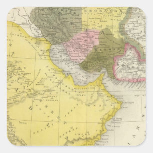 Der Iran und Saudi-Arabien Quadratischer Aufkleber