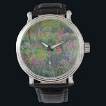 Der Iris-Garten in Giverny von Claude Monet Armbanduhr<br><div class="desc">Der von Claude Monet gemalte Iris-Garten in Giverny. Circa 1900. Dieses Bild ist öffentlich zugänglich.</div>