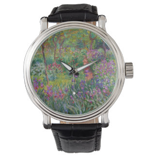 Der Iris-Garten in Giverny von Claude Monet Armbanduhr