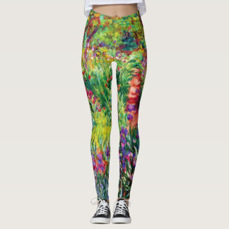 Der Iris-Garten in Giverny von Claude Monet Leggings