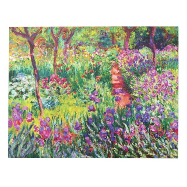 Der Iris-Garten in Giverny von Claude Monet Notizblock (Vorderseite)