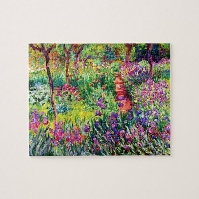 Der Iris-Garten in Giverny von Claude Monet Puzzle (Horizontal)