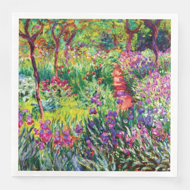 Der Iris-Garten in Giverny von Claude Monet Serviette (Vorderseite)