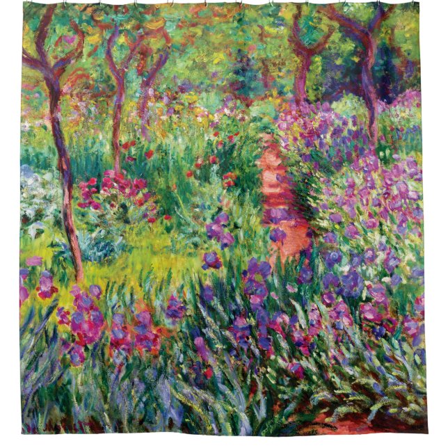 Der Iris-Garten von Claude Monet Duschvorhang (Vorderseite)