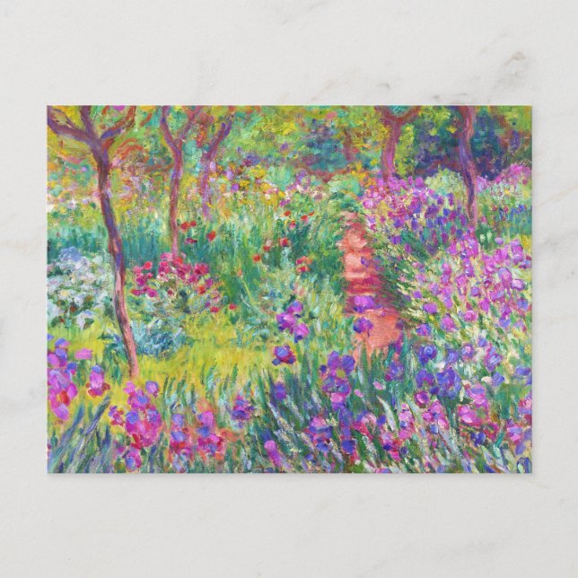 Der Iris-Garten von Giverny Claude Monet cool, alt Postkarte (Vorderseite)