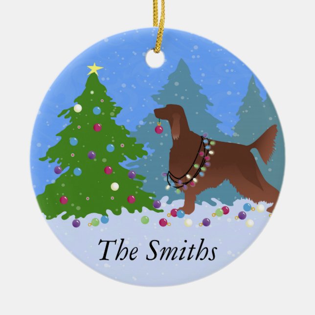 Der irische Baum im Wald Keramikornament (Vorne)