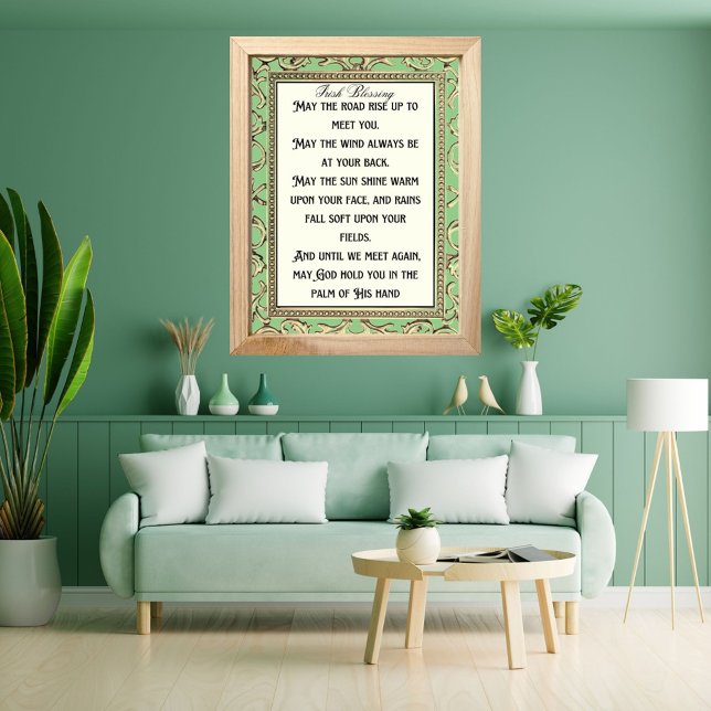 Der irische Segen kann den Weg aufsteigen und Sie  Poster (Irish Blessing May The Road Rise Up to Meet You Poster)
