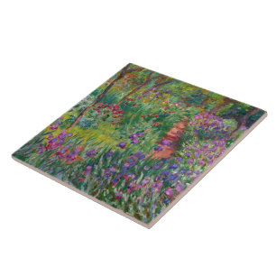 Der Irisgarten in Giverny von Claude Monet Fliese