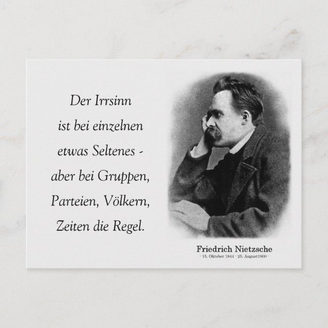Der Irrsinn ist bei jedem Postkarte (Vorderseite)