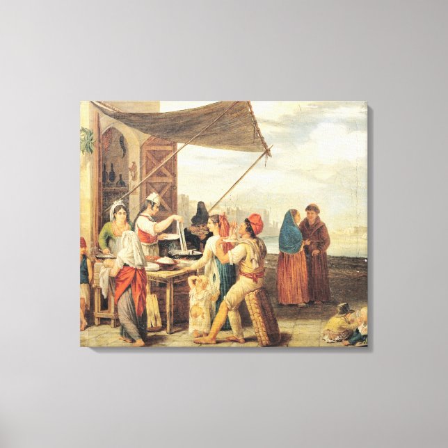 Der italienische Markt Leinwanddruck (Vorderseite)