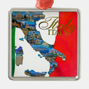 Der italienische "Stiefel " Silbernes Ornament