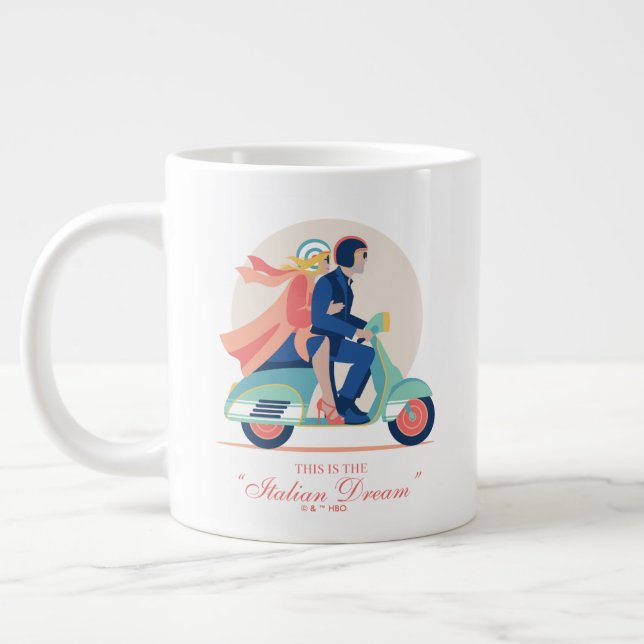 Der italienische Traum - der weiße Lotus Jumbo-Tasse (Links)