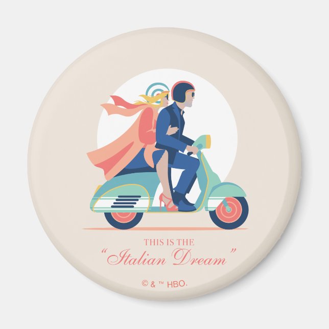 Der italienische Traum - der weiße Lotus Magnet (Vorne)