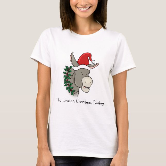 Der italienische Weihnachtsesel T-Shirt (Vorderseite)